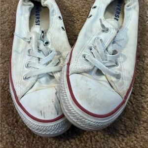 Converse Kids White and Red Sneakers
